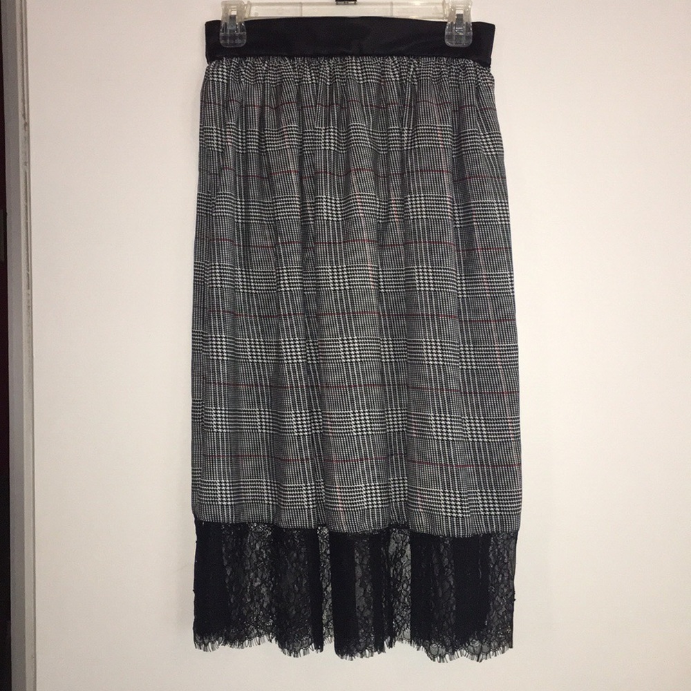 Plaid and Lace Skirt! NWTs!